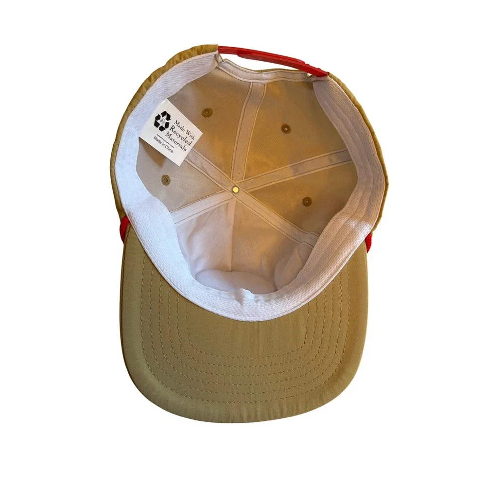 Maker's Mark Hat Tan S IV Bourbon Whisky Rope Snapback Recycled Trucker Cap